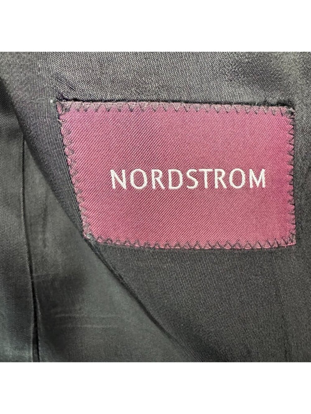Nordstrom Men's 100% Wool 2-Button Satin Lapel Blazer Jacket Black • 40R - Picture 4 of 14